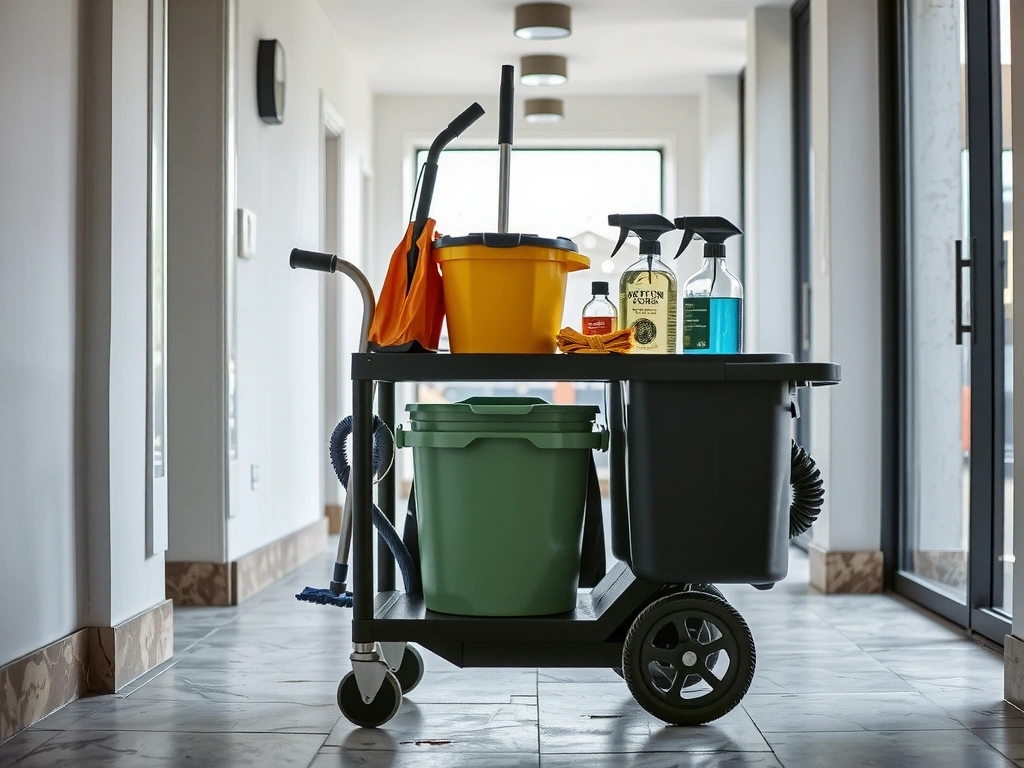 Matériel professionnel d'équipe de nettoyage