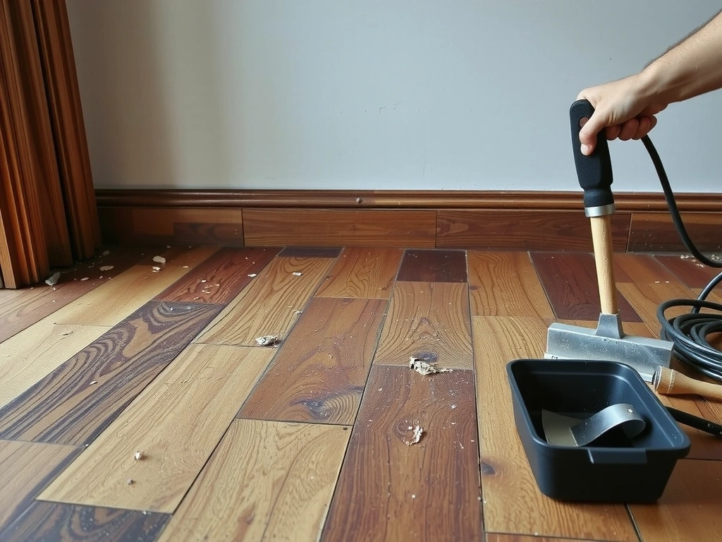 Parquet avant entretien