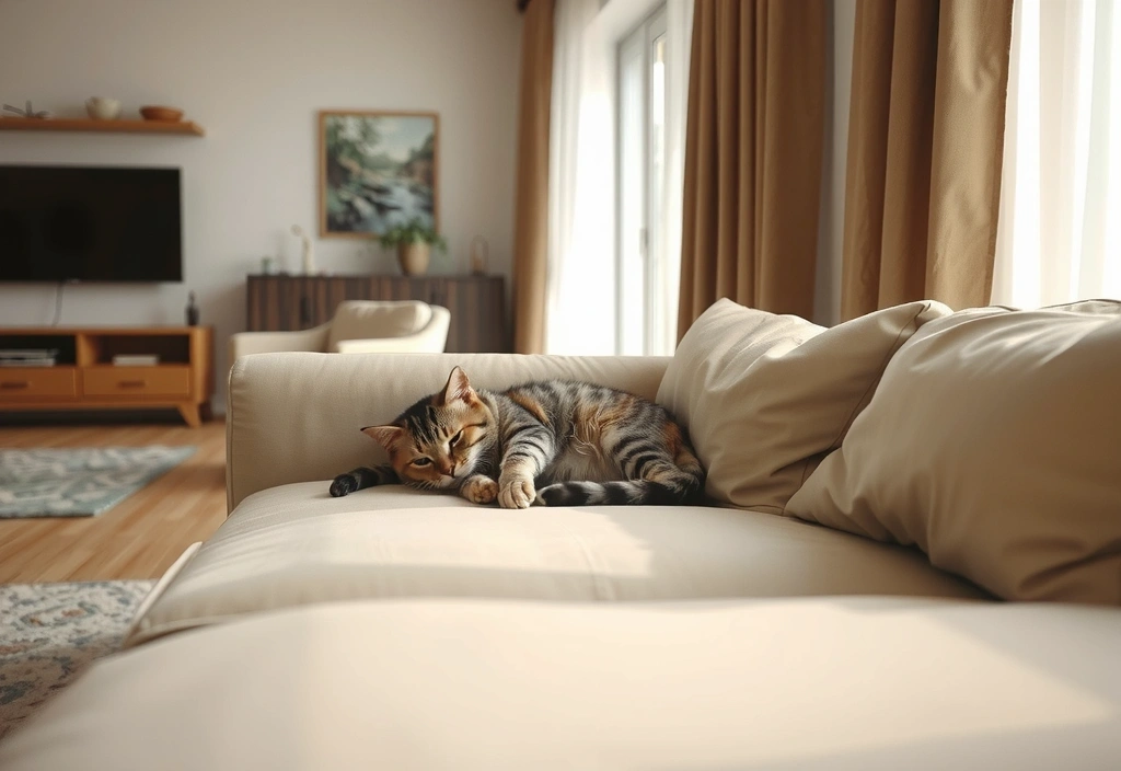 Salon familial avec animal