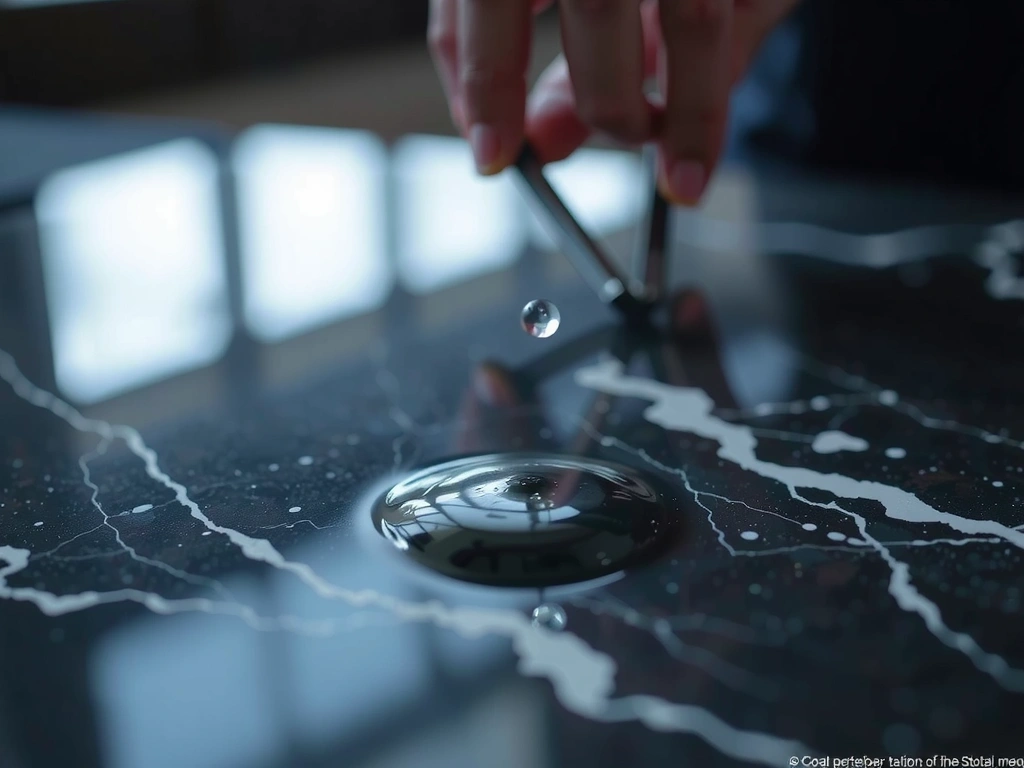 Surface de marbre poli